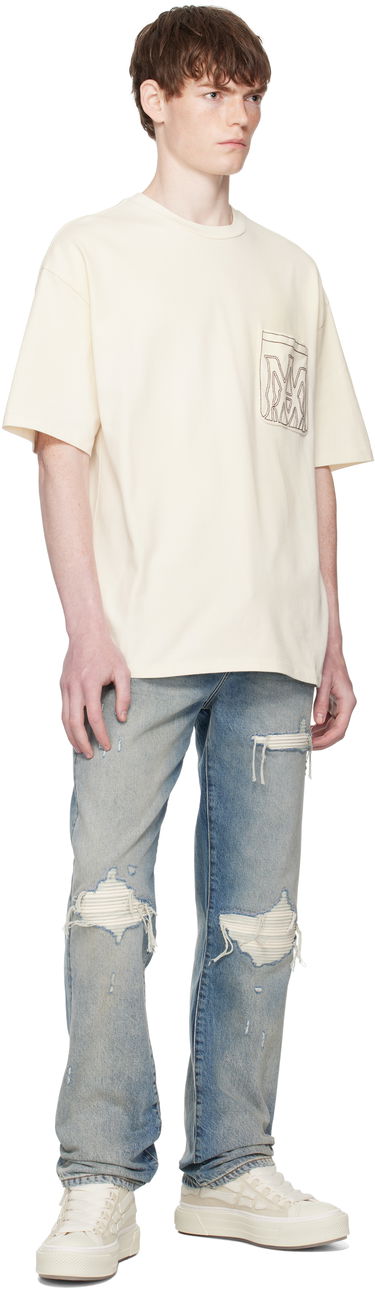 T-shirt AMIRI AMIRI MA Outline Oversized T-Shirt Beige | AMJYTE1205, 3