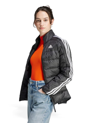 Puffer jakke adidas Originals Essentials 3-Stripes Sort | HZ5726