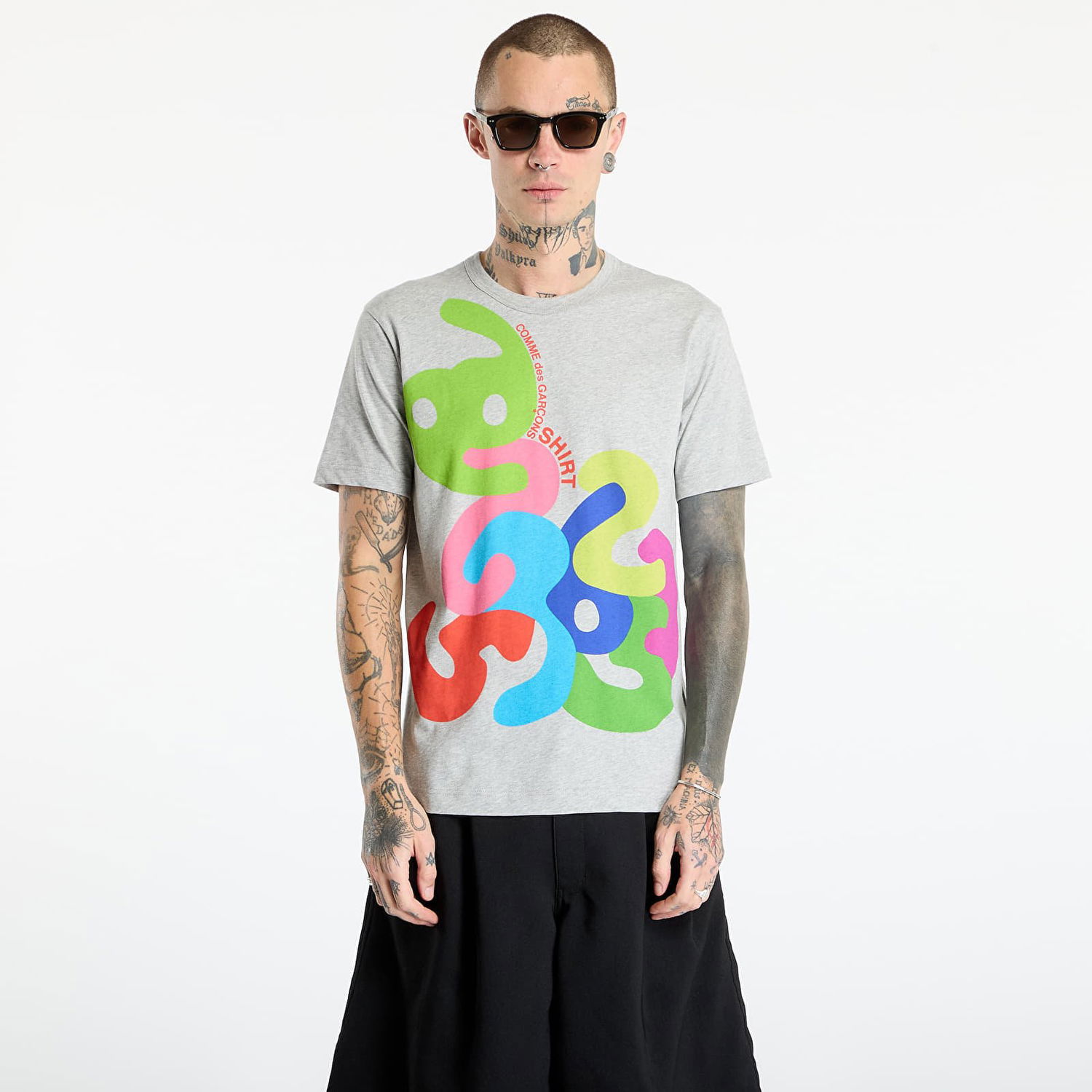 T-shirt Comme des Garçons Comme des Garçons SHIRT T-Shirt With Graphic Print Grå | FP-T003-W25 Black, 0