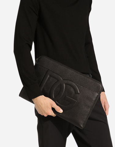 Tegnebog Dolce & Gabbana Large Deerskin Clutch Sort | BM2337A803480999, 1