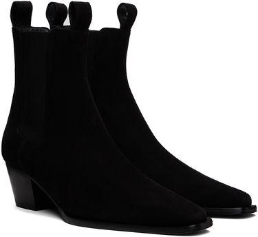 Sneakers og sko TOTEME The City Suede Chelsea Boots Sort | 234-WLGSE074-LE0012, 3