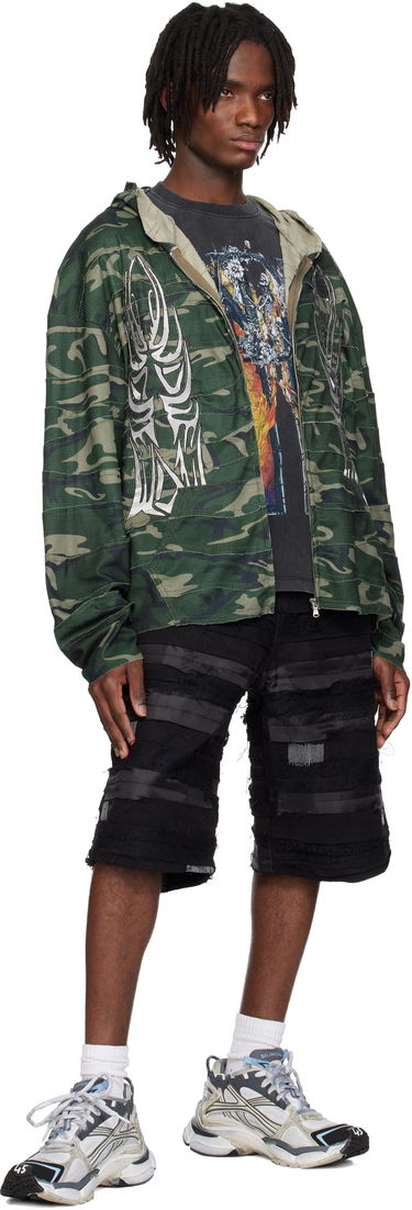 Sweatshirt Who Decides War Who Decides War Winged Wavelength Camo Zip-Up Hoodie Grøn | 1110650011SS25, 3