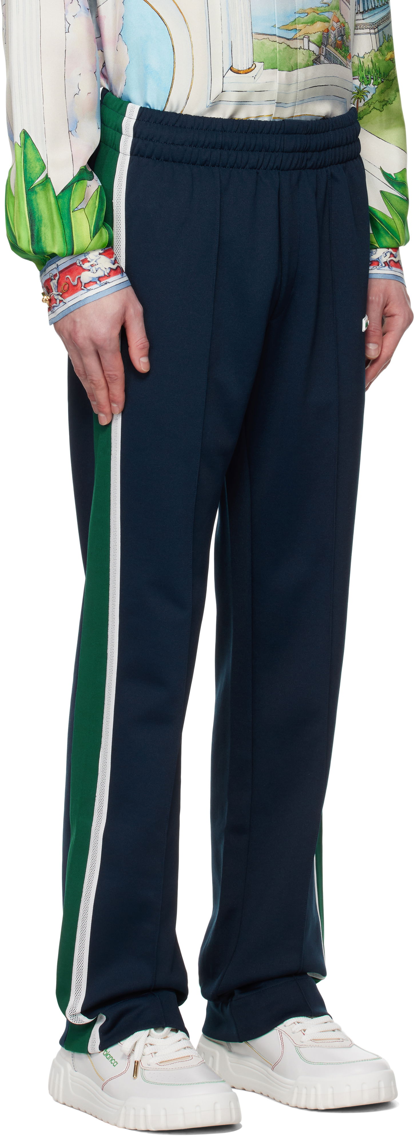 Joggingbukser Casablanca Casablanca Mesh Tape Track Pants Mørkeblå | MPS25-JTR-235-01, 1
