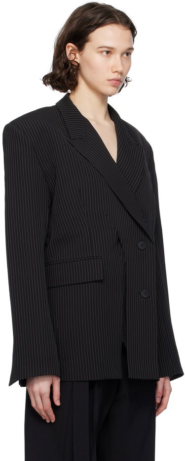 Jakke Ottolinger Ottolinger Split Pinstripe Blazer Sort | 2301612, 1