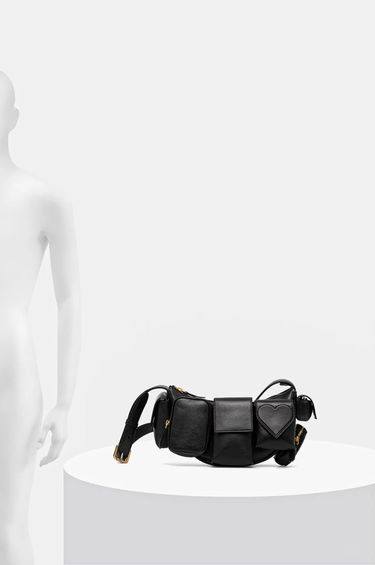 Taljetaske Fiorucci Multi-Pocket Leather Waist Bag Sort | U01FPABA123LE04BK01, 6