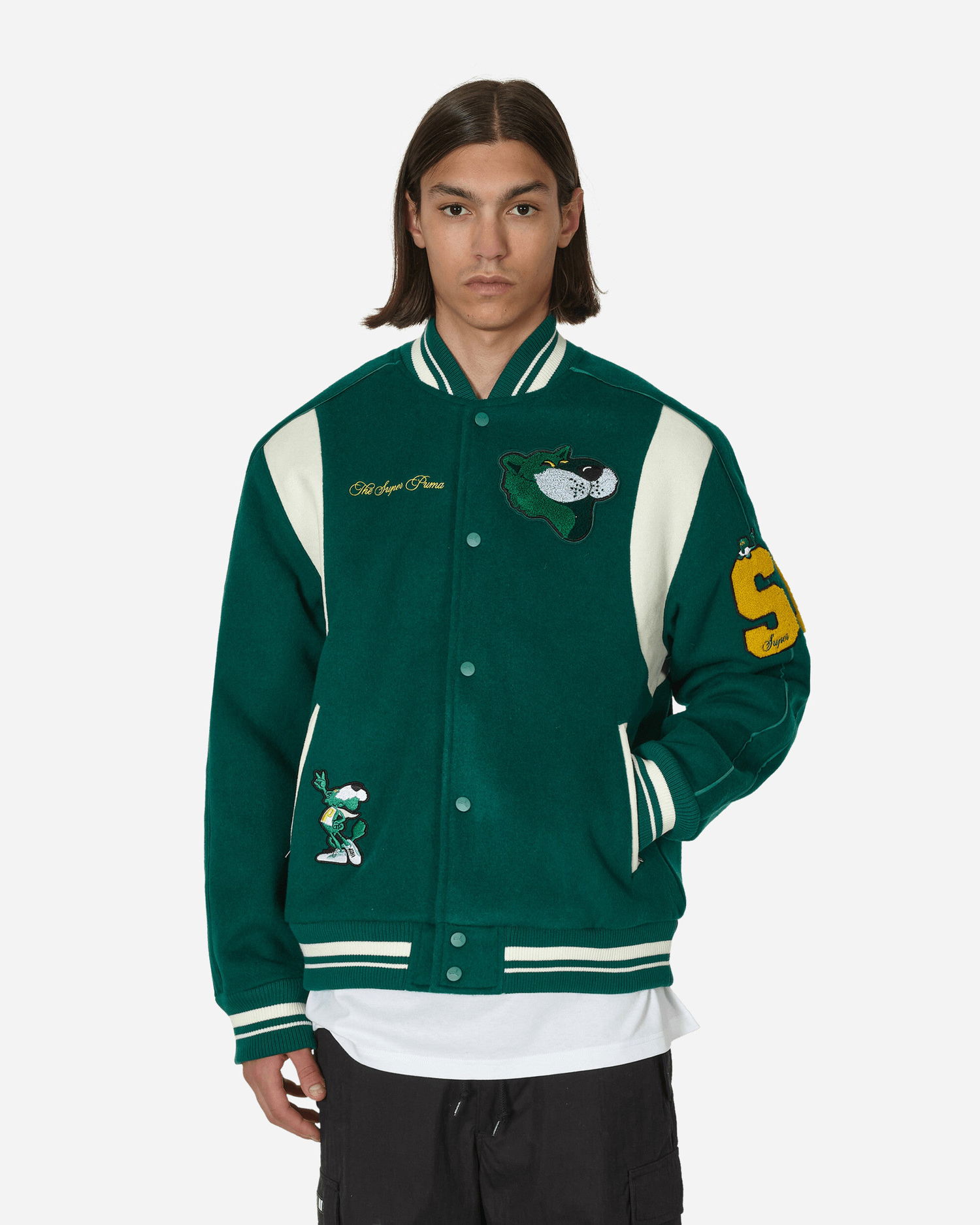 Jakke Puma The Mascot T7 College Jacket Grøn | 539839-94, 1