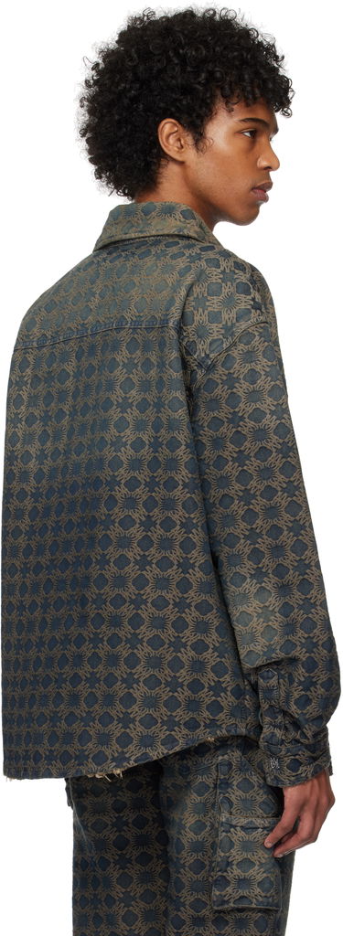 Jakke AMIRI AMIRI MA Quad Jacquard Denim Overshirt Blå | AMDNOS1010, 2