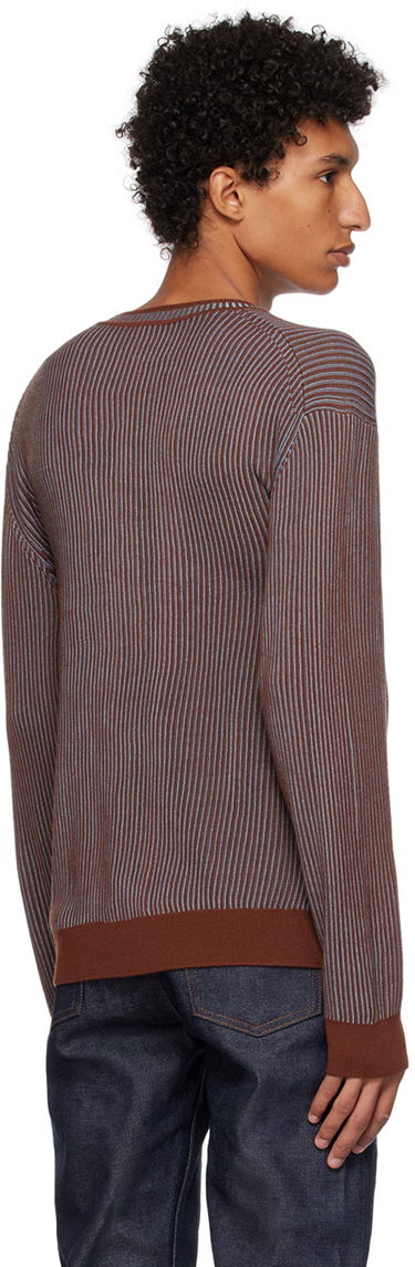 Sweater Paul Smith Paul Smith Crewneck Ribbed Knit Sweater Brun | M1R-270Y-L02095, 2