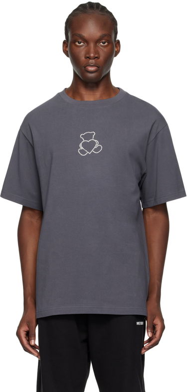 T-shirt We11done Bear Embroidered T-Shirt Grå | WD-TT2-24-780-U-CH, 0