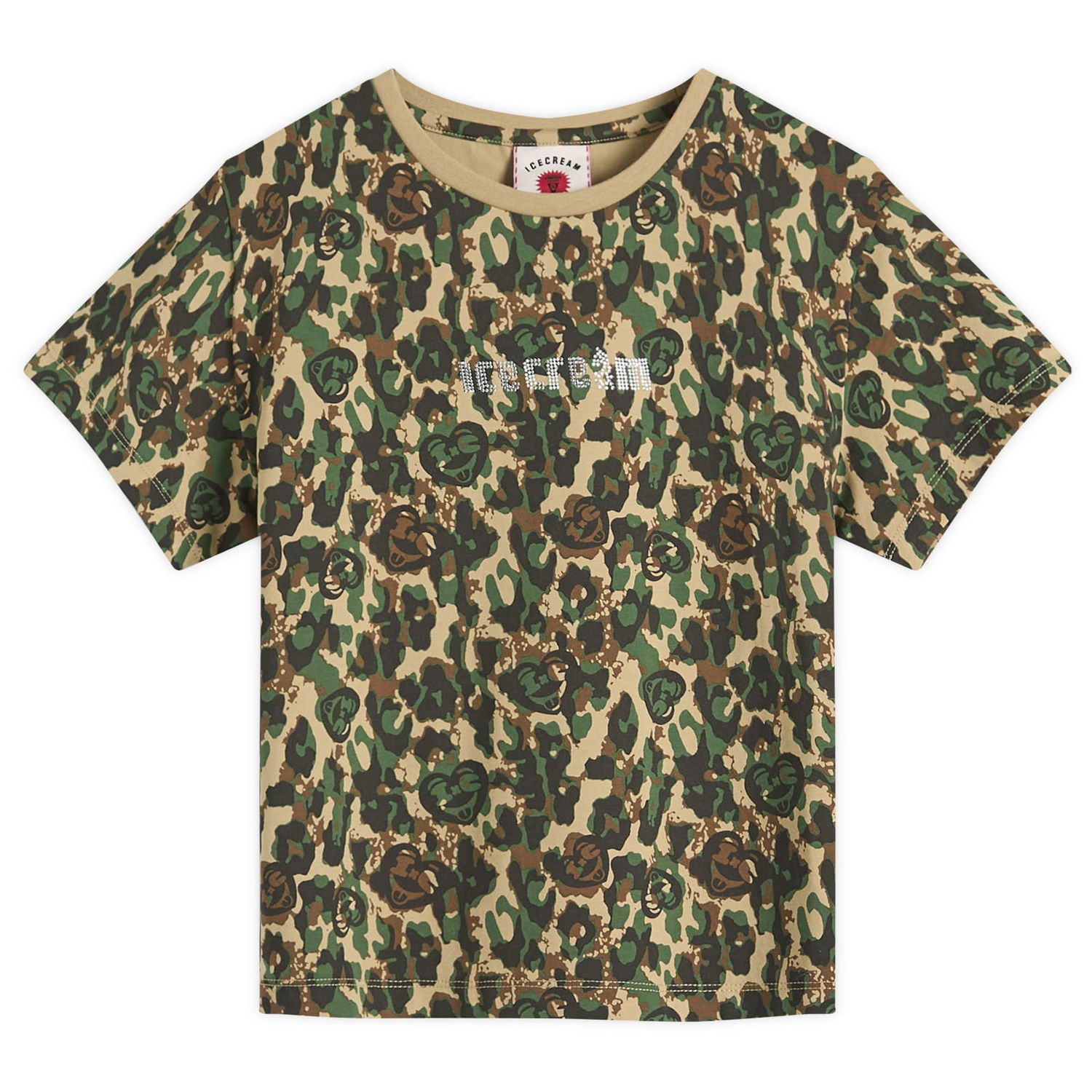 T-shirt BBC IceCream Crystal Soft Serve Running T-Shirt Grøn | ICWW25317-CAM, 0