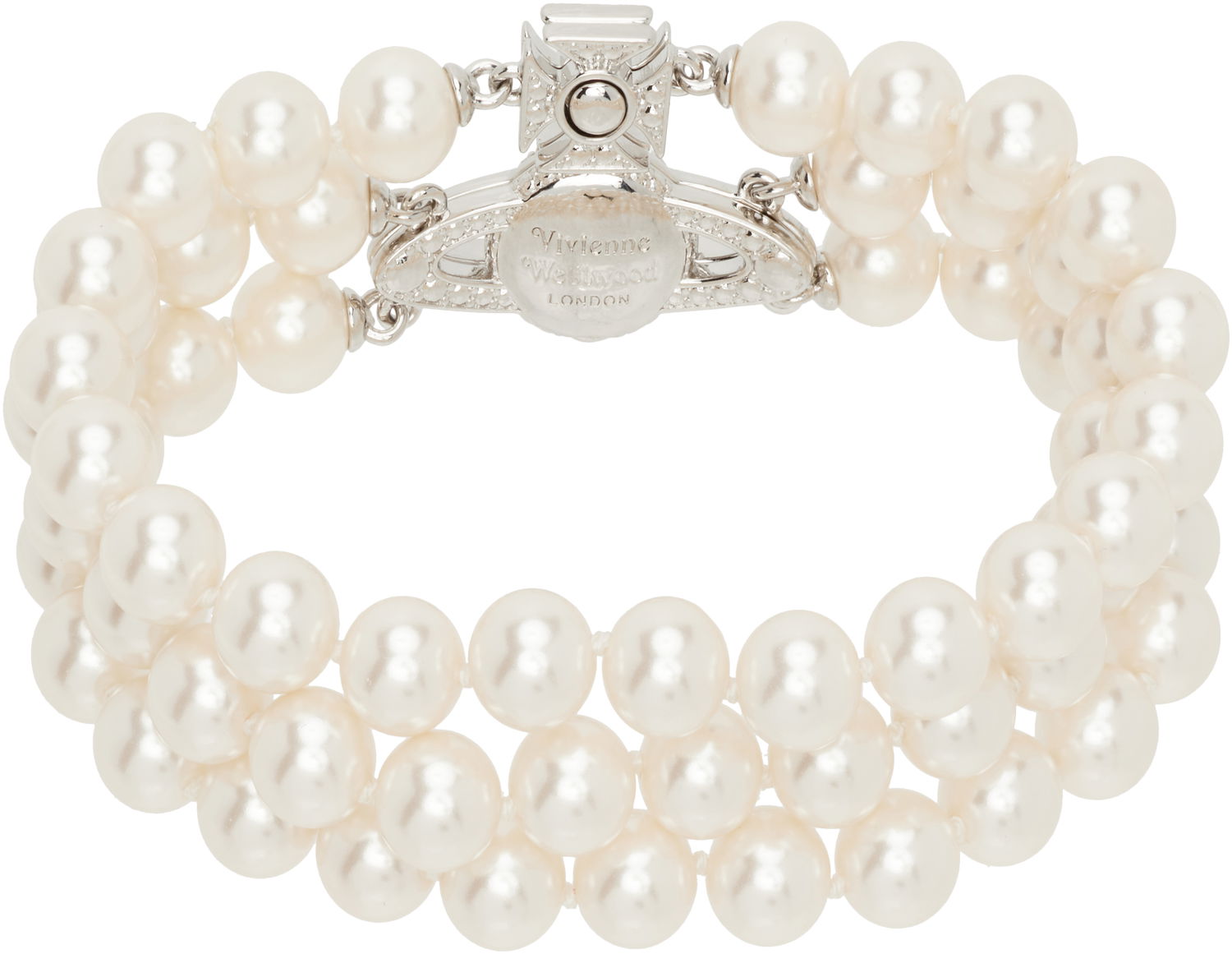 Armbånd Vivienne Westwood Vivienne Westwood Graziella Three Row Pearl Bracelet Hvid | 6103008J-02P132, 1