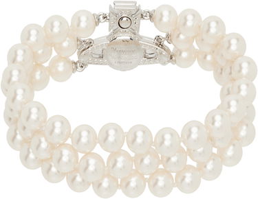 Armbånd Vivienne Westwood Vivienne Westwood Graziella Three Row Pearl Bracelet Hvid | 6103008J-02P132, 1
