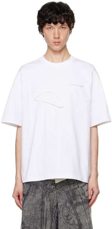 T-shirt Feng Chen Wang Feng Chen Wang Paneled Collar T-Shirt Hvid | FF12TSH713, 0