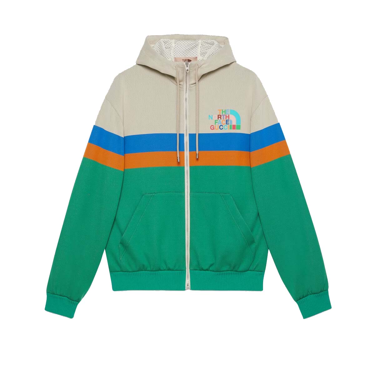 Jakke Gucci The North Face x Hooded Jacket Ivory/Green Grøn | 675542 XJDWR 9172, 0