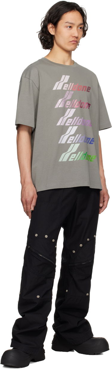 T-shirt We11done We11done Multi-Logo T-Shirt Grå | WD-TT1-25-764-U-GY, 3