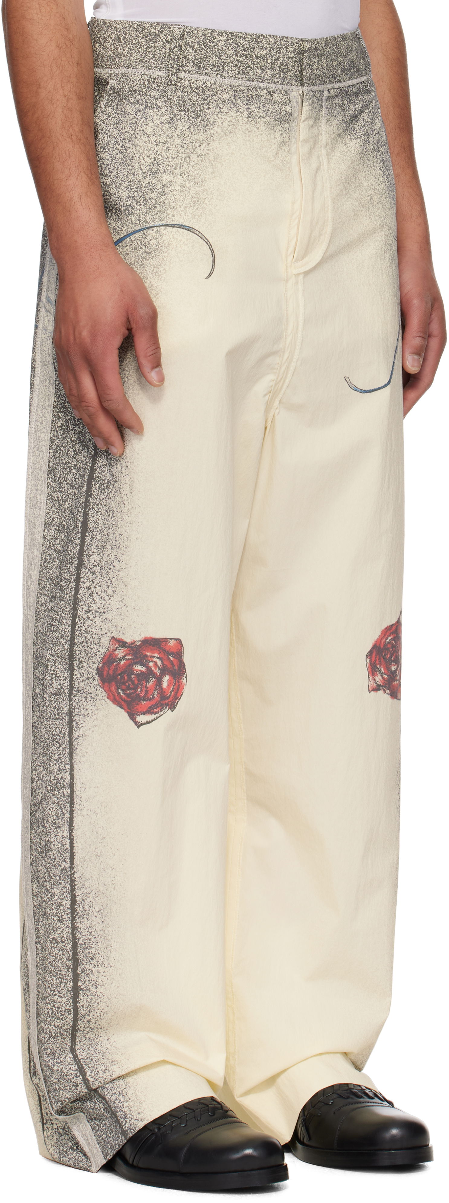 Bukser Jean Paul Gaultier Jean Paul Gaultier 'The Multi-Tattoo' Suit Trousers Beige | 25/34-U-PA192-C589-030030, 1