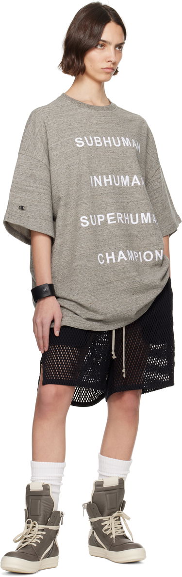 T-shirt Rick Owens Rick Owens Champion Edition Tommy T-Shirt Grå | CW01E1674 CHMJ, 3