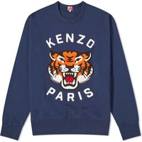Sweater KENZO Men's Lucky Tiger Crew Sweat Midnight Blue Mørkeblå | FE58SW0104MF-77, 1