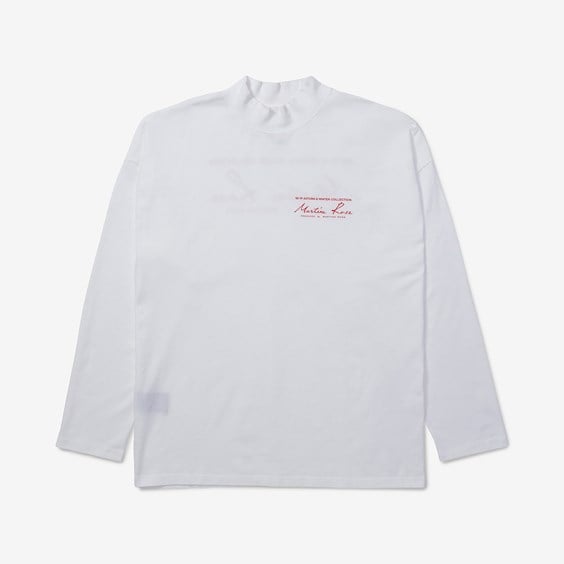 T-shirt Martine Rose Funnel Neck T-shirt Hvid | CMR-605JC-WH, 0