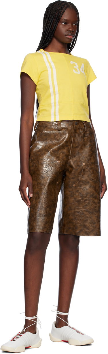 T-shirt Ambush AMBUSH Paneled Fitted T-Shirt Gul | 12115399, 3