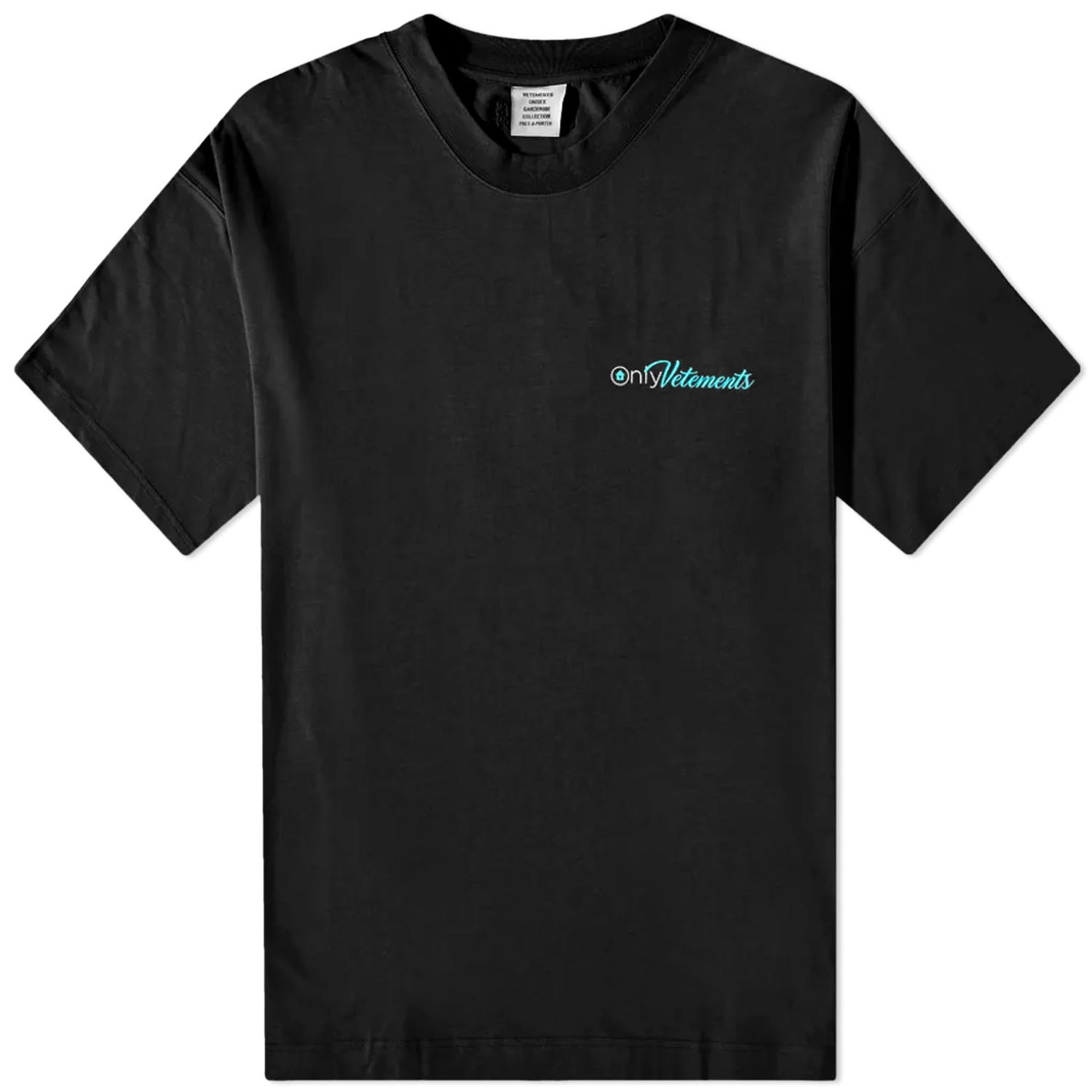 T-shirt VETEMENTS Only T-Shirt Washed Black Sort | UE54TR210B, 0
