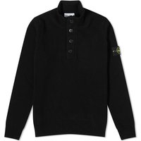 Sweater Stone Island Stand Collar Button Neck Knit Sort | 7915540-A0029, 1