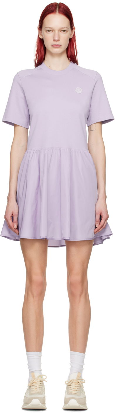 Kjole Moncler Purple Paneled Minidress Lilla | J10938I0001989A1K