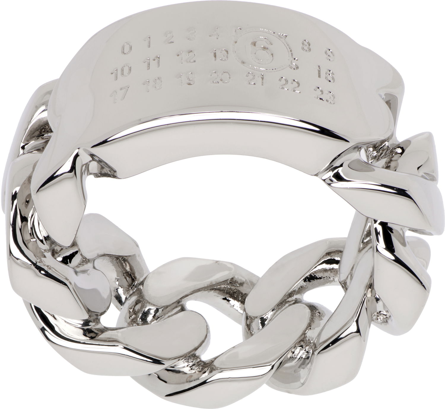 Ring Maison Margiela MM6 Maison Margiela Minimal Logo Chain Ring Metalisk | SM6UQ0104 P8371, 1