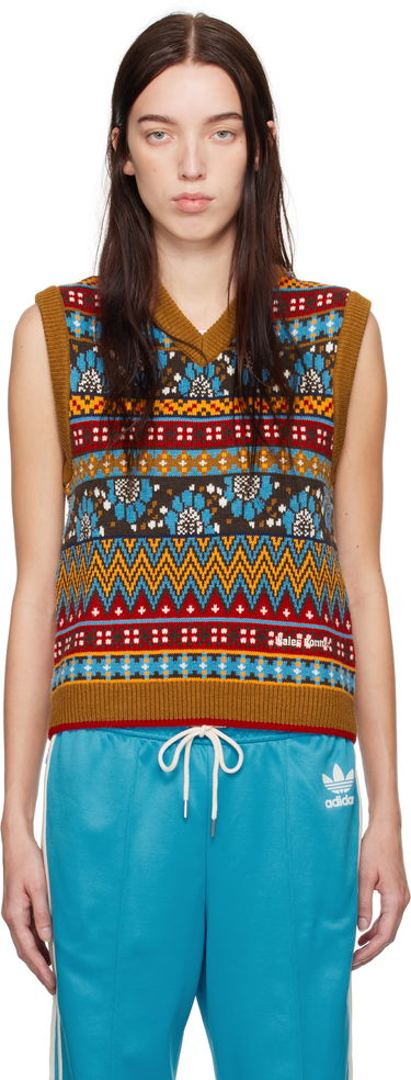 Vest Wales Bonner Wales Bonner Knit Vest Brun | JE5983, 0