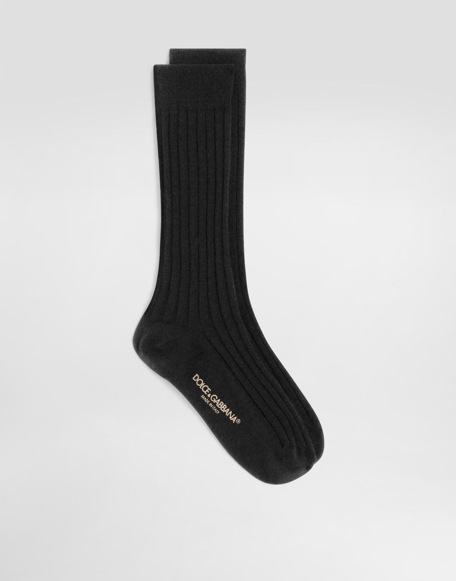 Sokker Dolce & Gabbana Dolce & Gabbana Ribbed Wool Socks Sort | FXP07TJGMD1N0000, 1