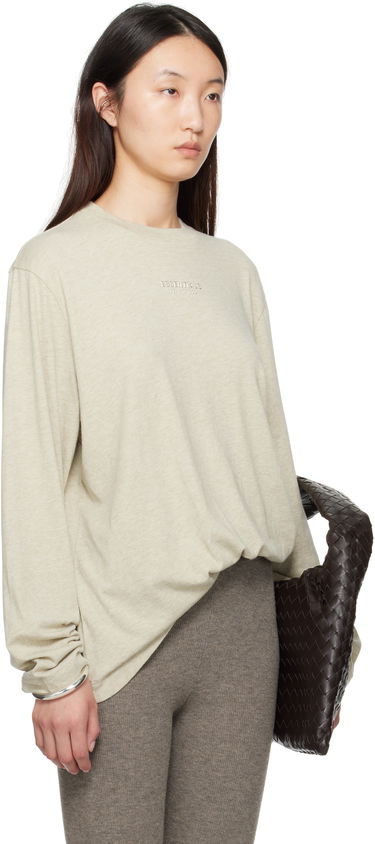 T-shirt Fear of God Fear of God ESSENTIALS Classic Fit Long Sleeve T-Shirt Beige | 125SP255882FW, 1