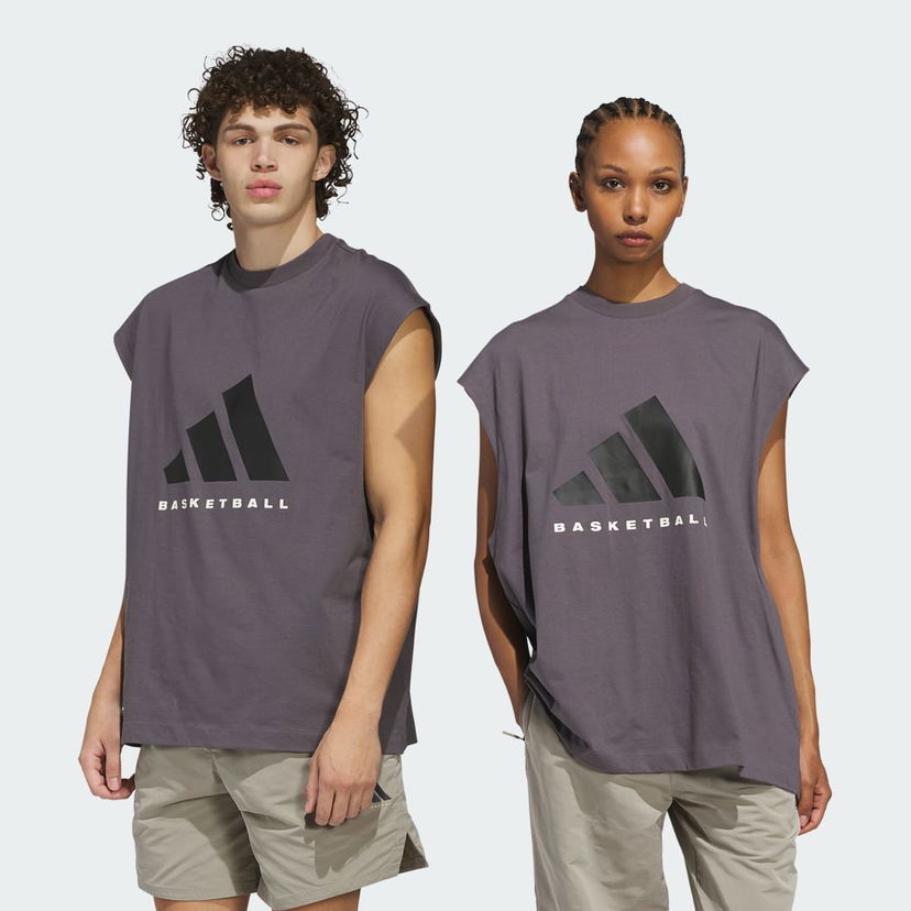Tanktop adidas Performance Basketball Sleeveless T-Shirt Lilla | JC7836