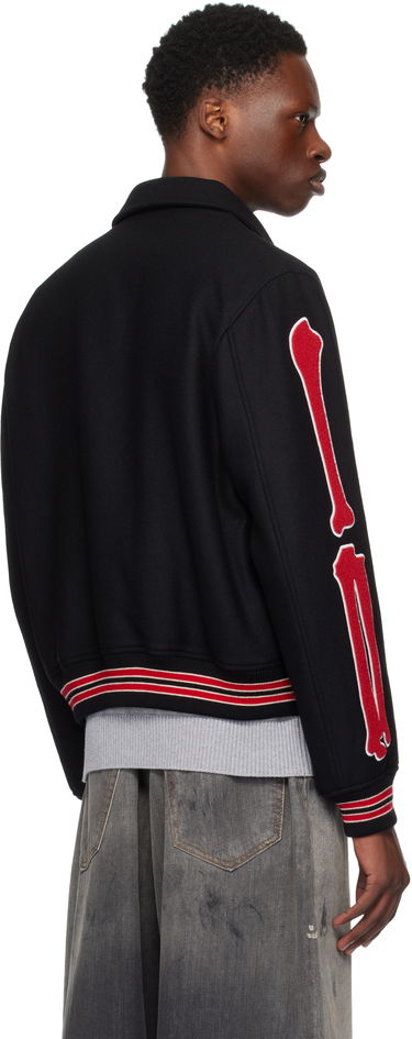 Bomberjakke AMIRI Bones Wool Bomber Jacket Sort | AMOUVY1009, 2