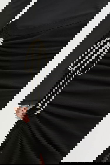 Nederdel Rick Owens Rick Owens DRKSHDW Soft Edfu Long Maxi Skirt Sort | DS02E7337.JDB, 3