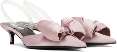 Sneakers og sko Versace Satin Slingback Heels With Bow Detail Lyserød | 1015424_1A08415_1PT2P, 3