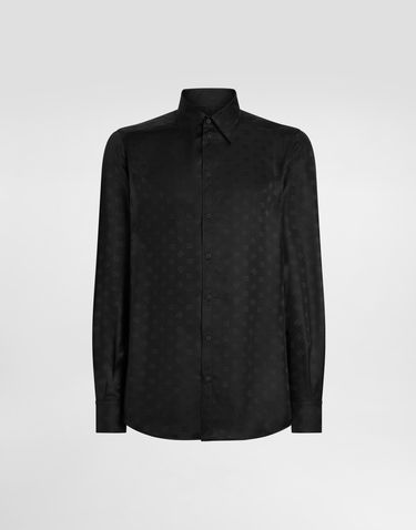 Skjorte Dolce & Gabbana Dolce & Gabbana DG Logo Jacquard Shirt Sort | G5MM4TFJ1JYN0000, 0