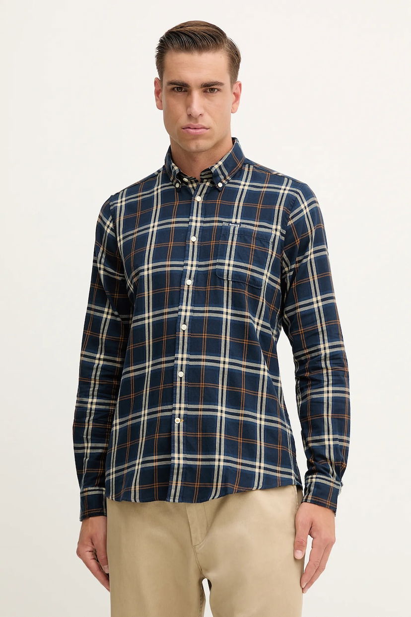 Skjorte Barbour Barbour CROSSFELL Regular Fit Button-Down Shirt Blå | MSH4995