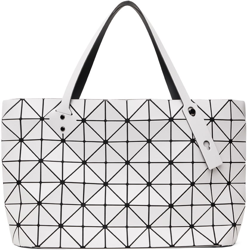 Mulepose BAO BAO ISSEY MIYAKE Geometric Pattern Tote Bag Hvid | BB48AG402