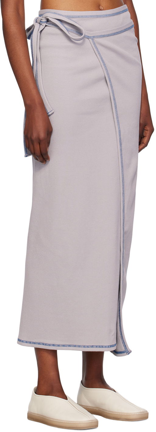 Nederdel Baserange Wrap Maxi Skirt Grå | SKGW-CH-WI24, 1