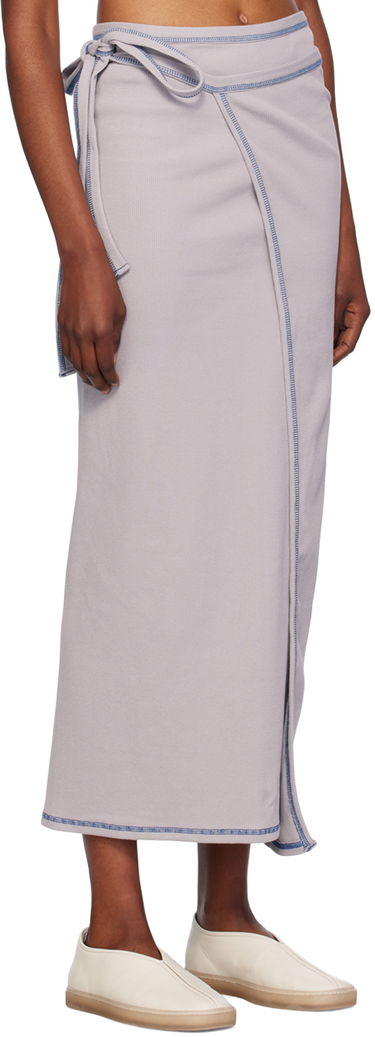 Nederdel Baserange Wrap Maxi Skirt Grå | SKGW-CH-WI24, 1