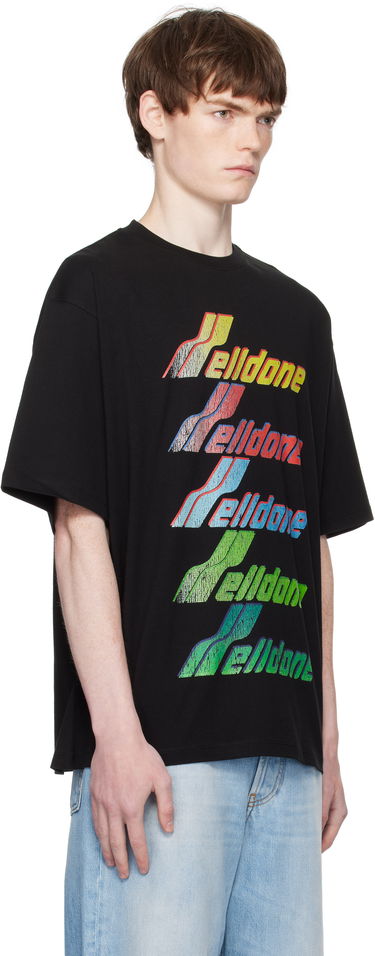T-shirt We11done We11done Multi Rainbow Logo T-Shirt Sort | WD-TT2-25-755-U-BK, 1