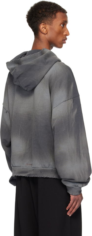 Sweatshirt We11done We11done Distressed Zip-Up Hoodie Grå | WD-TJ3-24-833-U-CH, 2