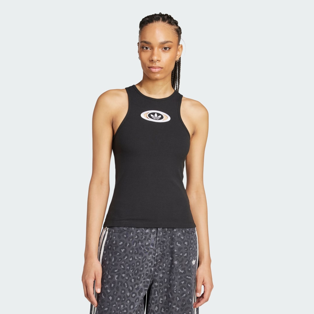 Tanktop adidas Originals Originals Ribbed Tank Top Sort | KA2688, 0