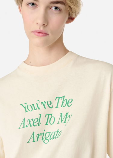 T-shirt AXEL ARIGATO Printed T-Shirt with Short Sleeves Beige | A3010002, 5