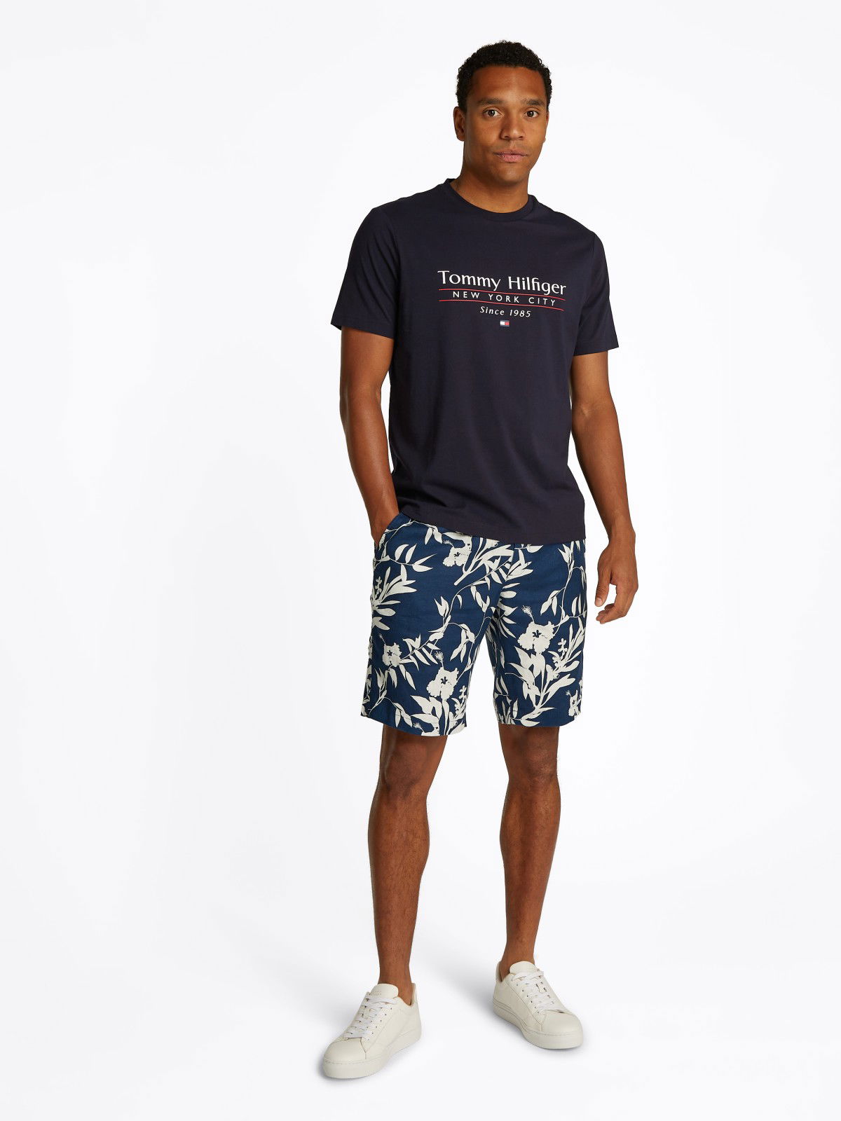 T-shirt Tommy Hilfiger Tommy Hilfiger Logo Crew Neck T-Shirt Mørkeblå | MW0MW38621DW5, 1