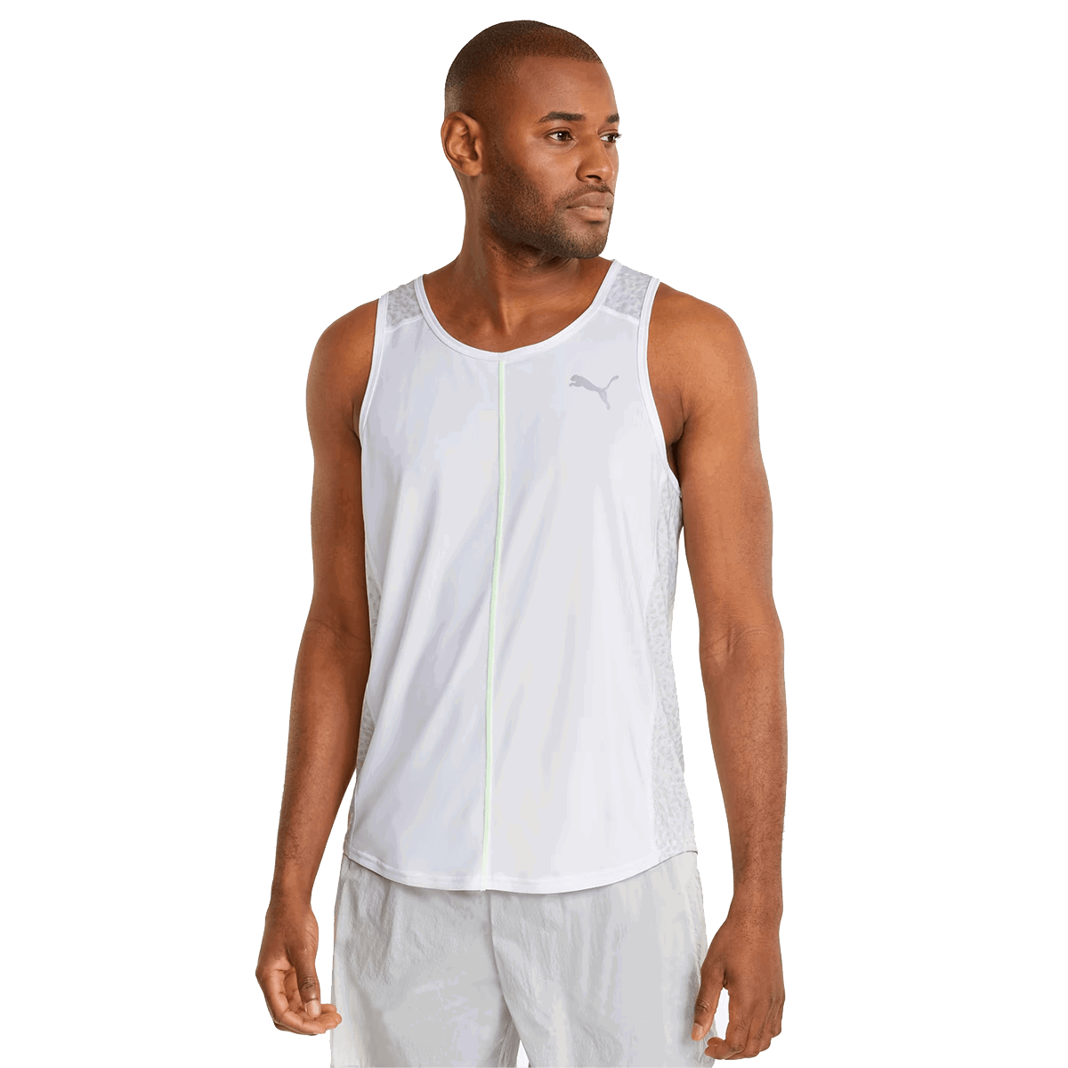 Tanktop Puma RUN GRAPHIC SINGLET Hvid | 521672-02, 0