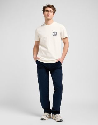 T-shirt Lee Workwear Relaxed Graphic Tee Beige | 112370484, 1