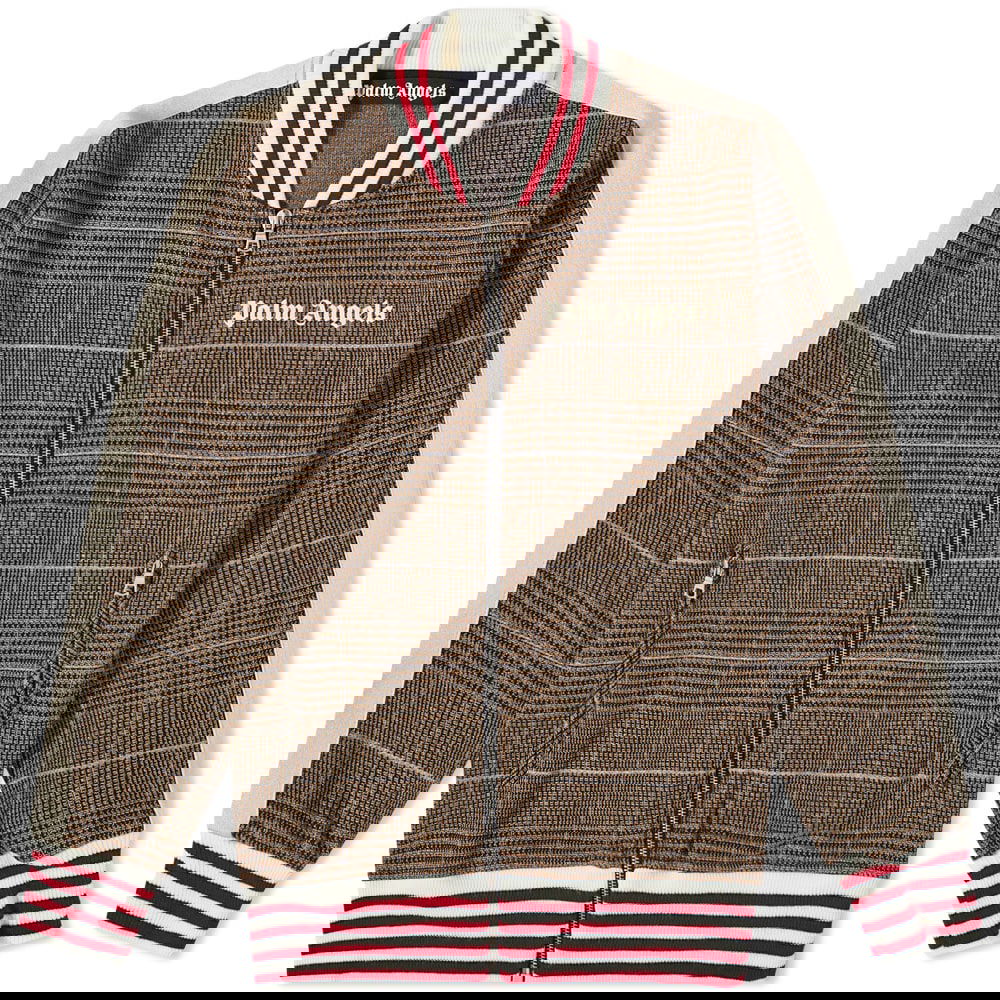 Bomberjakke Palm Angels Checked Track Bomber Jacket Brun | PMBD035F22FAB0016003, 0