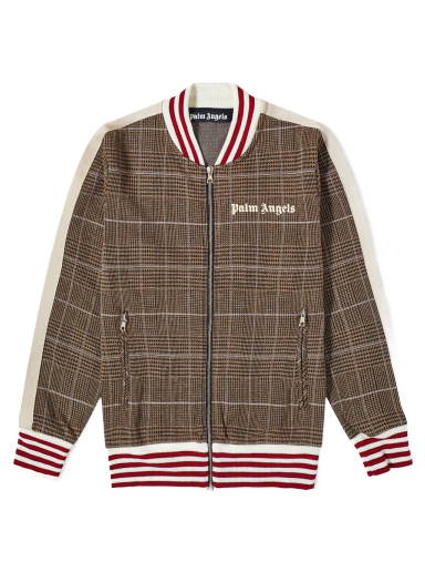 Bomberjakke Palm Angels Checked Track Bomber Jacket Brun | PMBD035F22FAB0016003