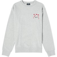 Sweater A.P.C. alentines Logo Crewneck Grå | COEIP-M27895-PLA, 1